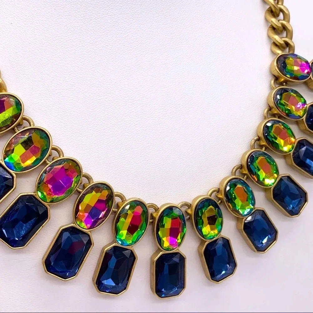 J. Crew Watermelon Brûlée Double Row Necklace